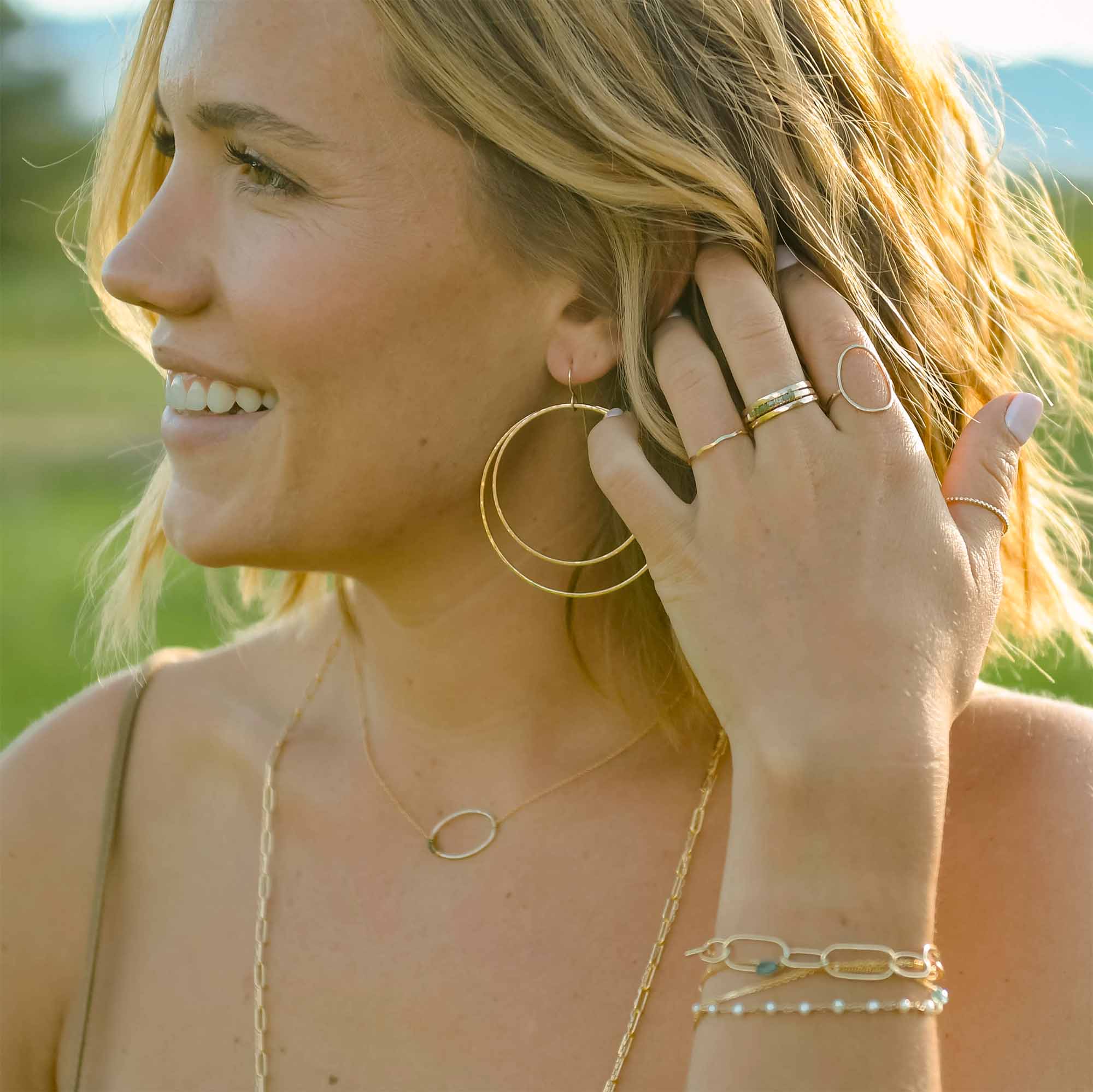 Sabina Jewelry - Wholesale Dangle Earrings - Twofold Hoops1