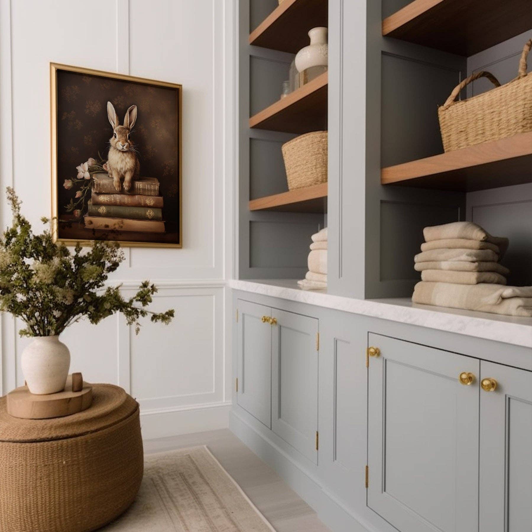 Paper House Print Shop - Wholesale Art Print - Bunny On Books Still Life Art Print1