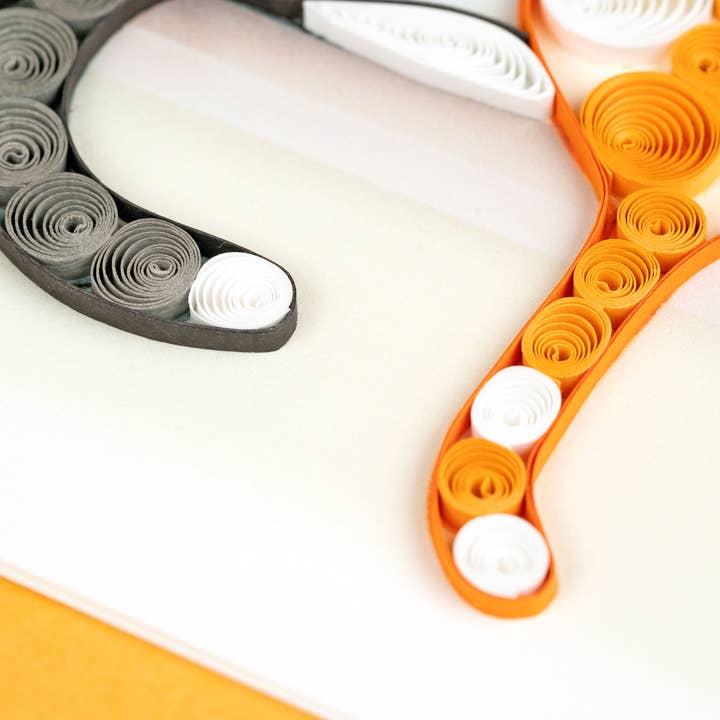 Quilling Card - Venta al por mayor Tarjetas de felicitación - Tarjeta de felicitación diaria con dos gatos en técnica de quilling1