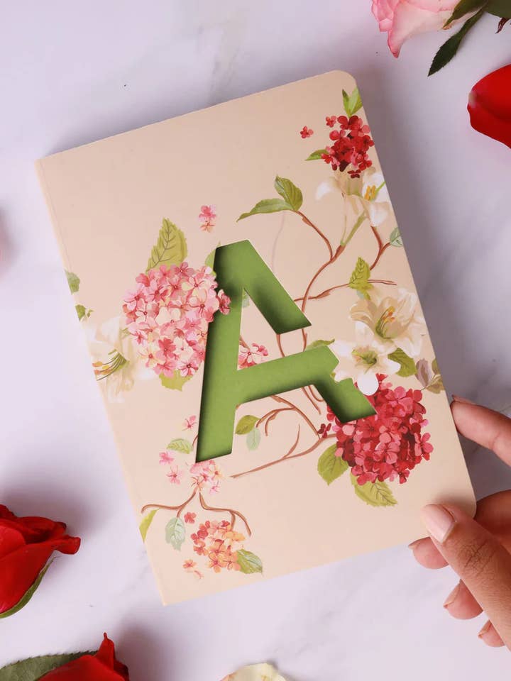 4.90 x 6.90in - B6 Notebook - FloralPastel - Monogram series for wholesale by Doodle