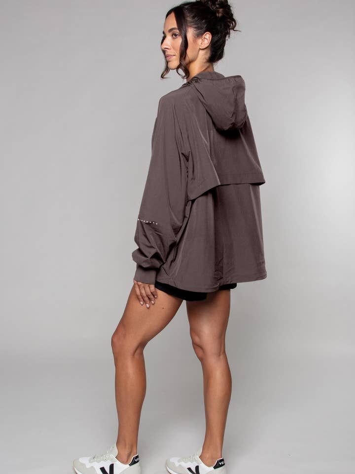 Lightweight Shell Track Jacket Clay for wholesale by Born Nouli Activewear