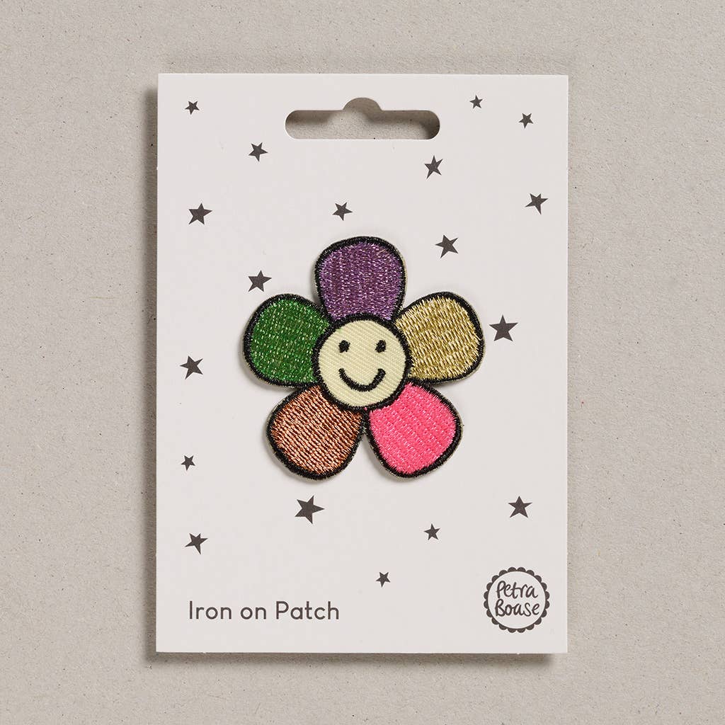 Petra Boase Ltd (US Duties Paid) - Wholesale Patch - Iron on Patch - Pack of 6 - Happy Flower