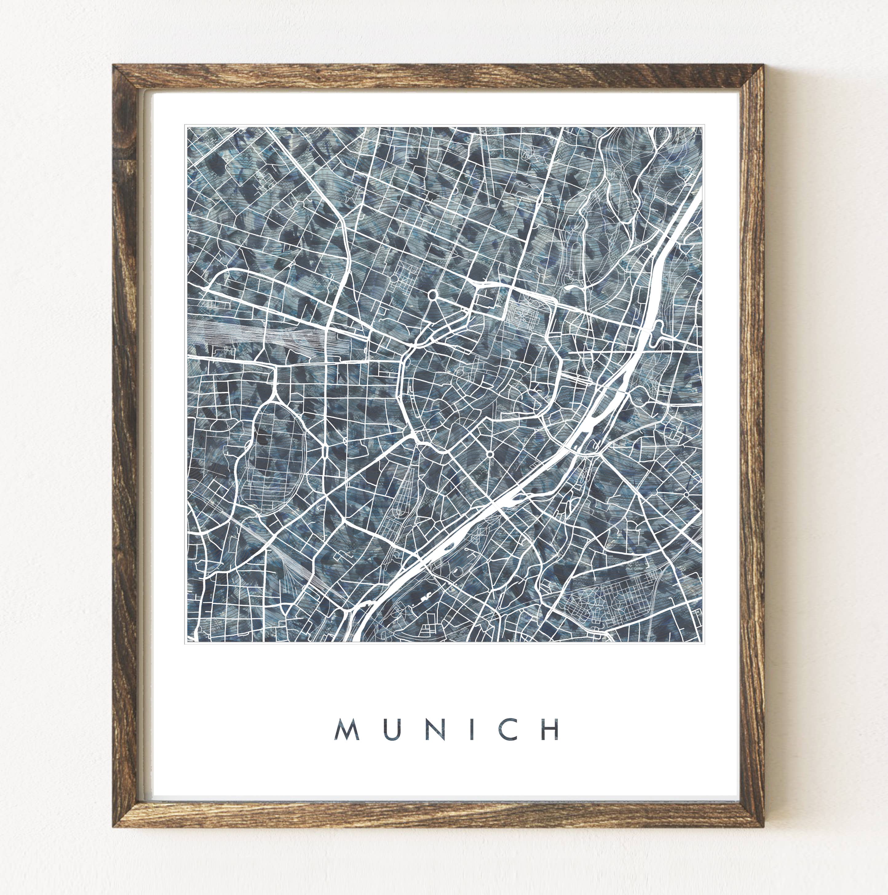 Turn-of-the-Centuries – wholesale Konsttryck – München Tyskland Målad karta - KONSTTRYCK6