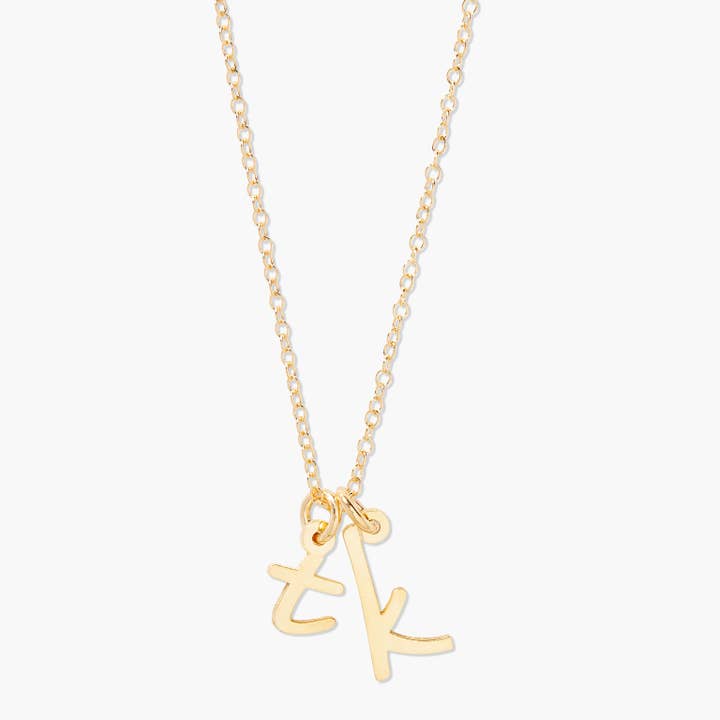 Nella Mini Two Initial Pendant for wholesale by Brook & York