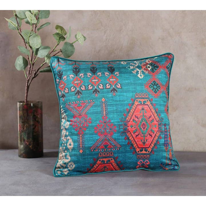 Funda de cojín de terciopelo Enchanting Mirage 20 x 20 para venta al por mayor de India Circus