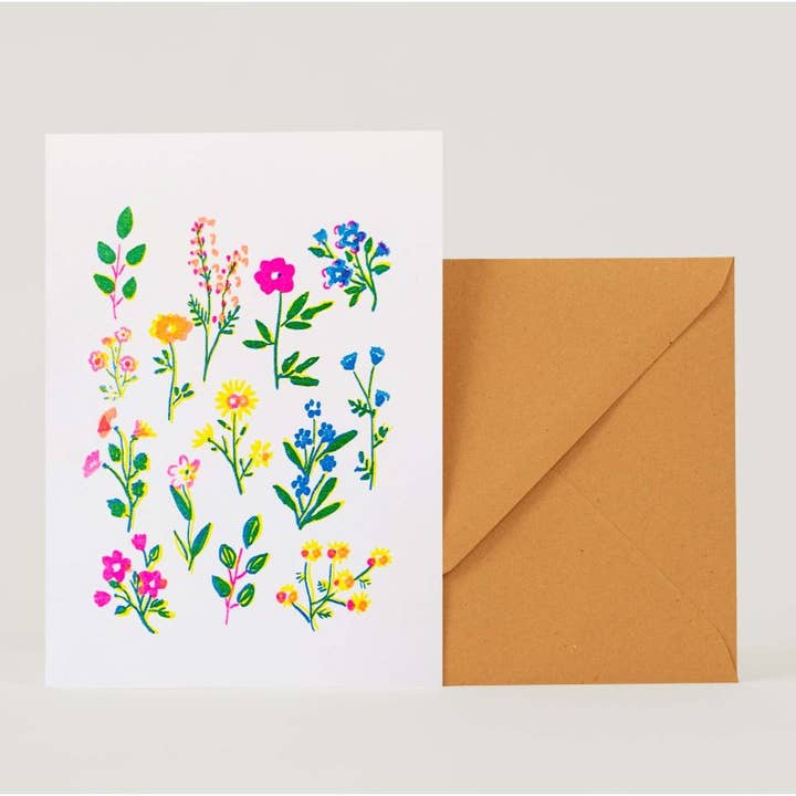 Folded Card Little Flower for wholesale by superjujupress