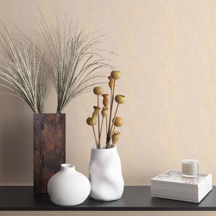 Marburg – wholesale Tapetrulle – tapet ljus beige blommig för sovrum vardagsrum eller