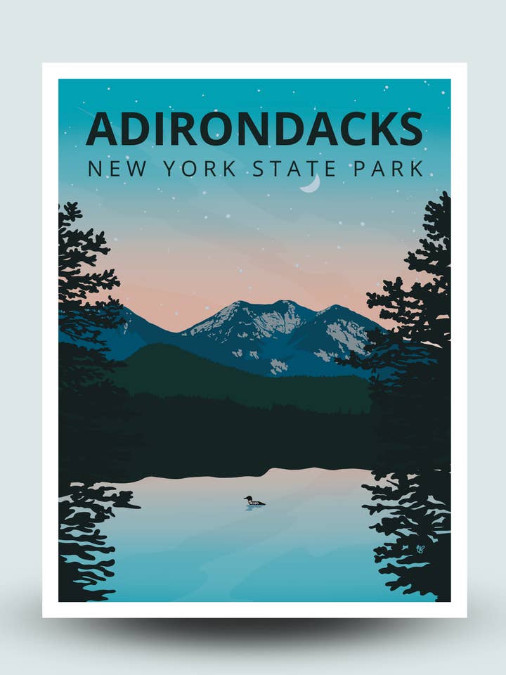 Mountain Moonrise Print for wholesale by Boreas Design Shop