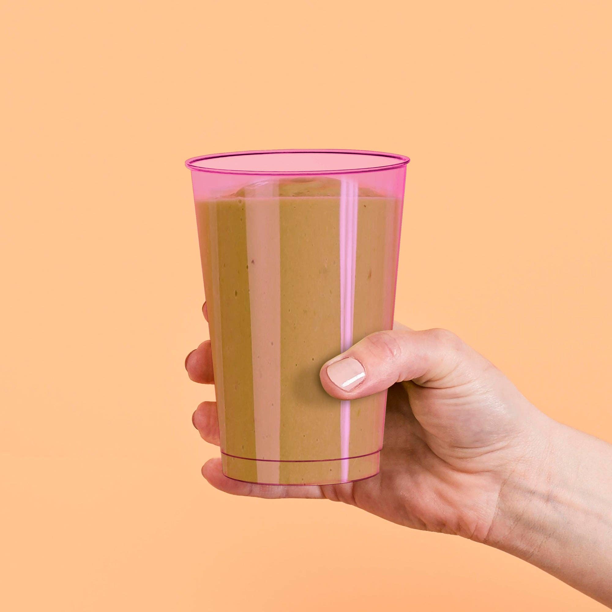 Smarty had a Party - Wholesale Disposable Cup - 12 oz. Clear Pink Disposable Plastic Party Cups - 240 pcs1