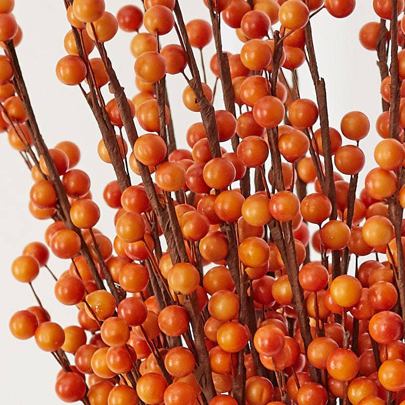 Factory Direct Craft - Wholesale Artificial Flowers - 17" Autumn Orange Artificial Berry Spray1