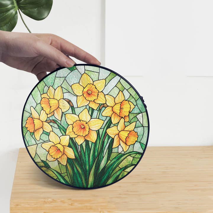 TMLECOM LTD – wholesale Suncatcher – Daffodil Stained Glass Suncatcher, Daffodil March Decor8