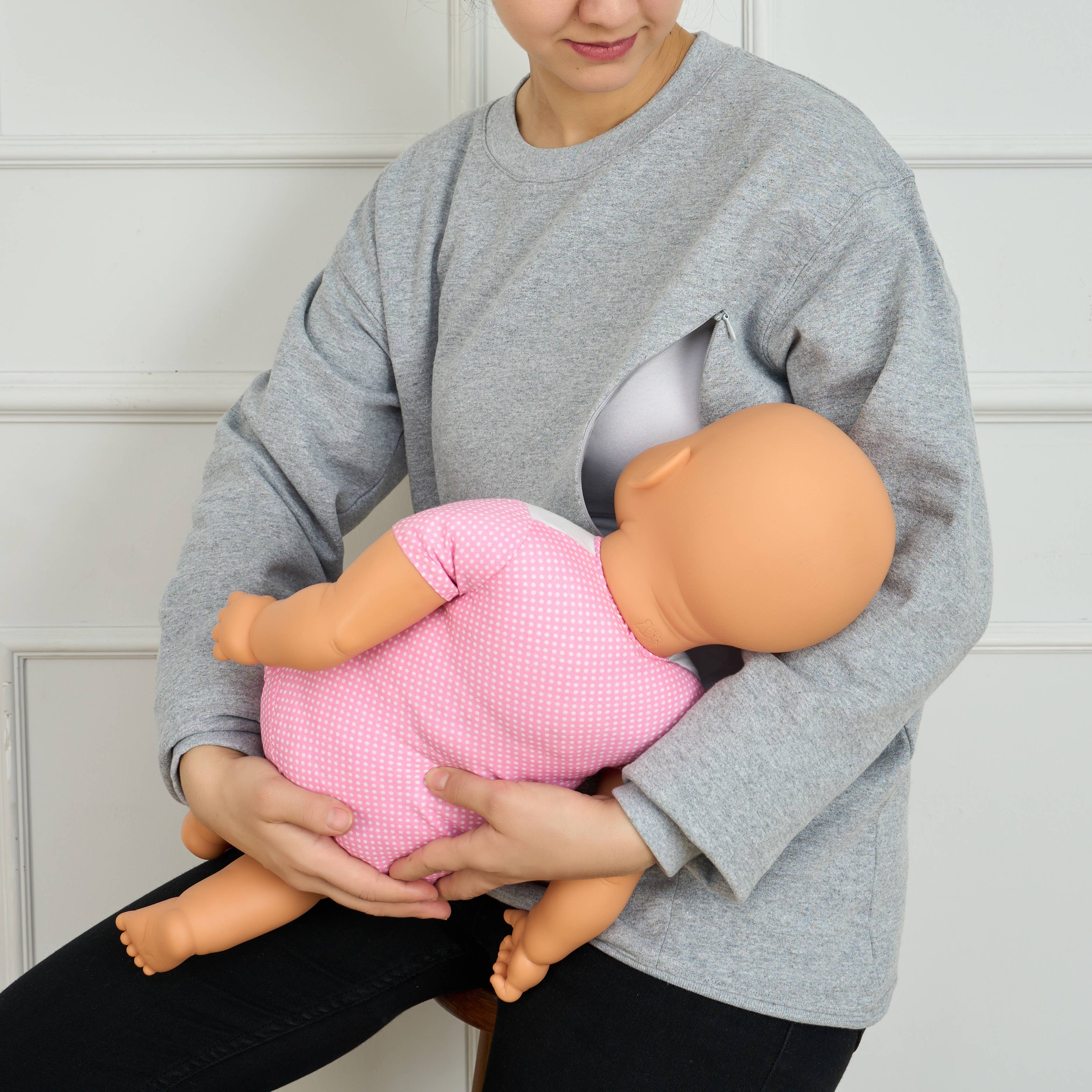 DallasTextile - Wholesale Sweatshirt - Women's - Women's Maternity Breastfeeding Sweatshirt Nursing Zipper10