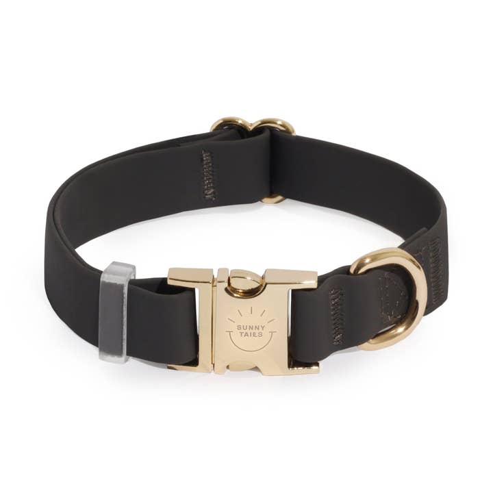 Ember Black Waterproof Dog Collar for wholesale by SUNNY TAILS