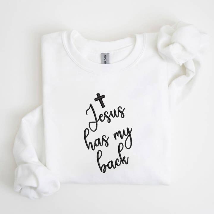 One Nine - Vente Sweat-shirt – femme - Chandail brodé Jesus Has My Back4