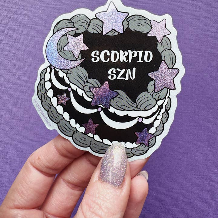 Lady Moon Co.® – Adesivo por atacado – Autocolantes de Bolo de Aniversário do Zodíaco4