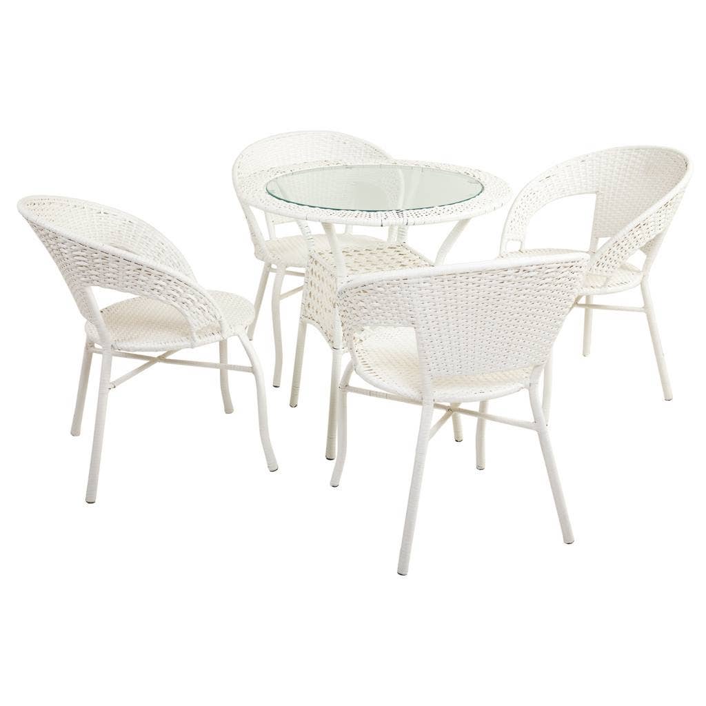 Creaciones Meng - Vendita all'ingrosso Set da patio - Set tavolo con 4 poltrone0