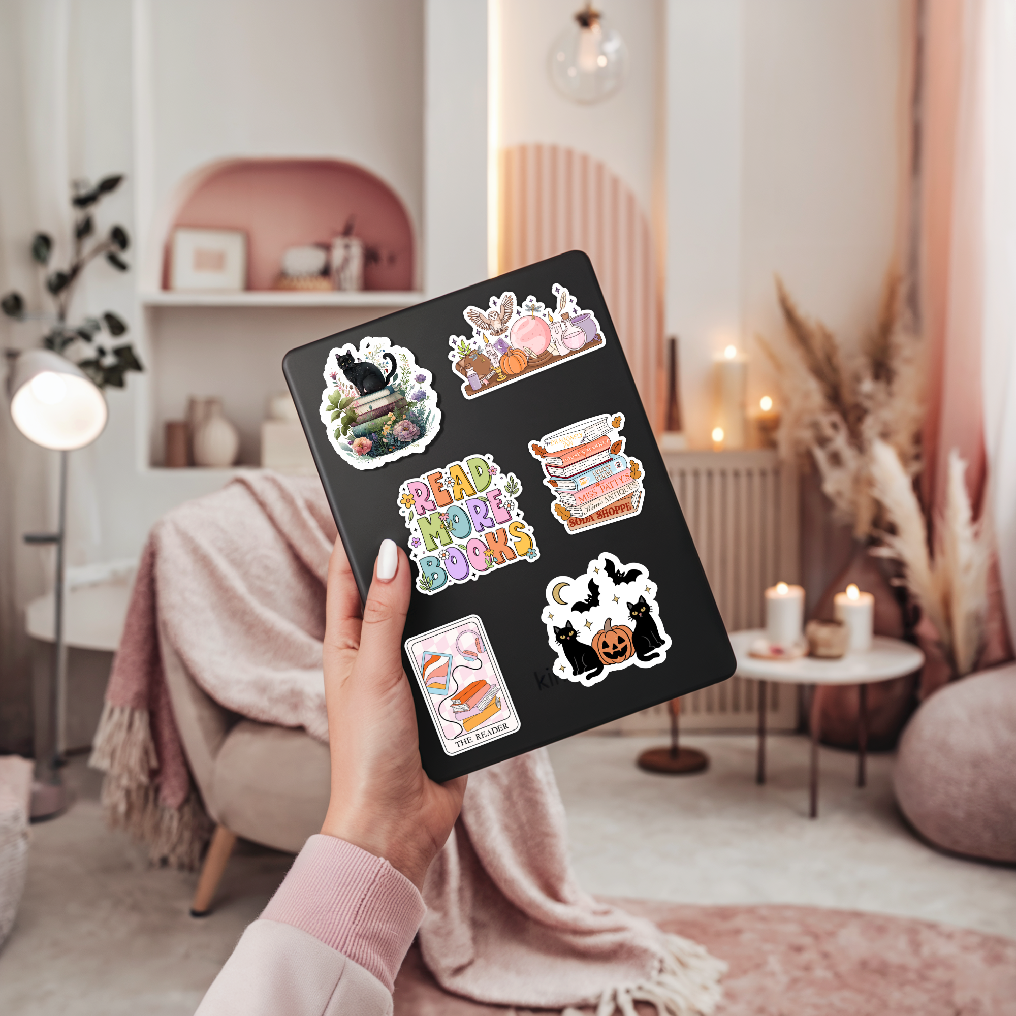 Indie Heart Studio - Wholesale Sticker - Vintage Black Cats Sticker – Halloween, Glossy Vinyl 3