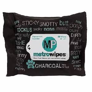 Metro Paws® Travel Size Peppermint Scente Dog Grooming Wipes for wholesale by Metro Paws