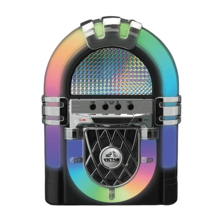 JupiterGear Home - Wholesale Speakers - Victor BLVD Mini Bluetooth Jukebox with Multicolor LED Light3