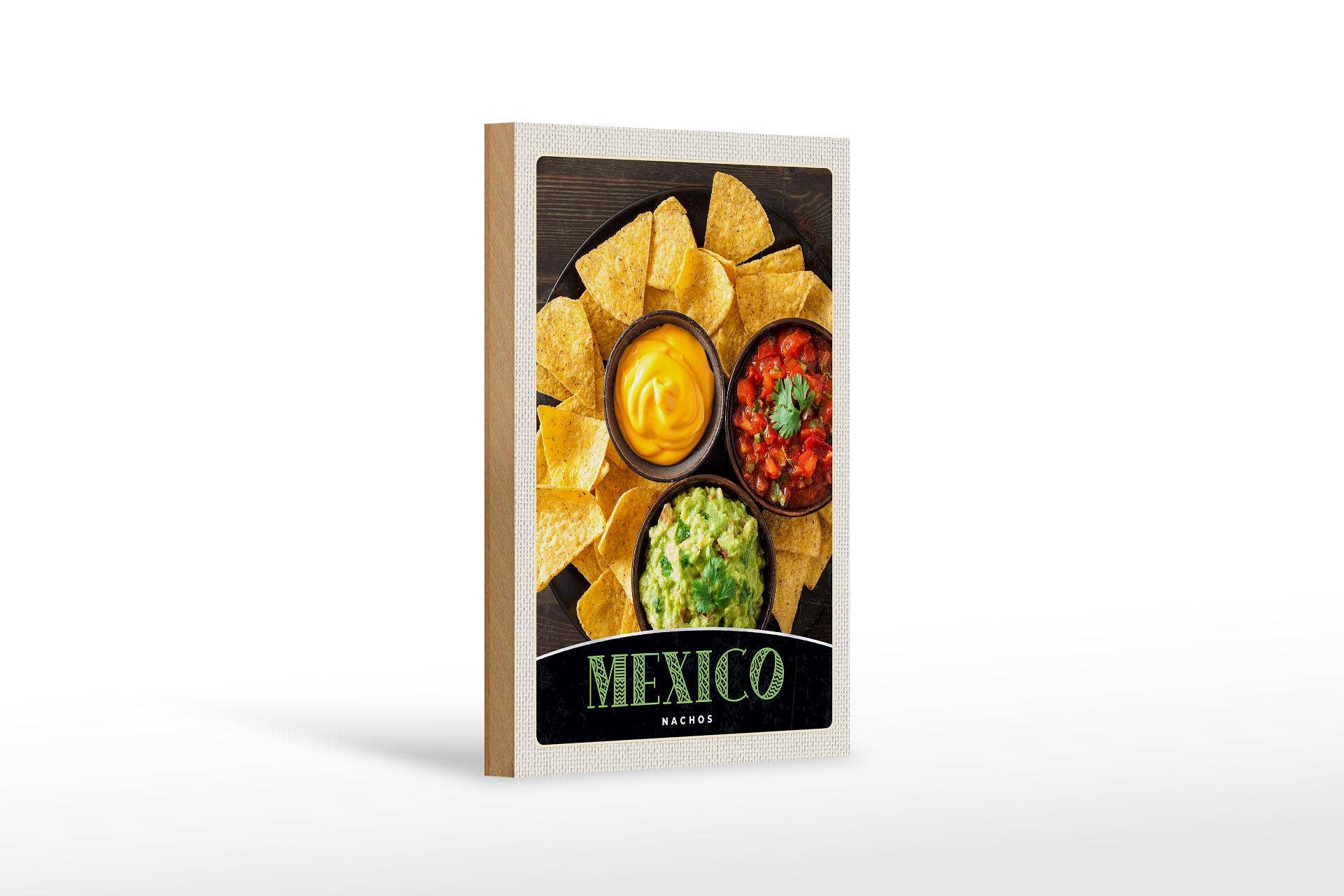 Femer – Engroshandel Skilt – Trærejseskilt 12x18 cm Mexico nachos ost krydret retter skilt0
