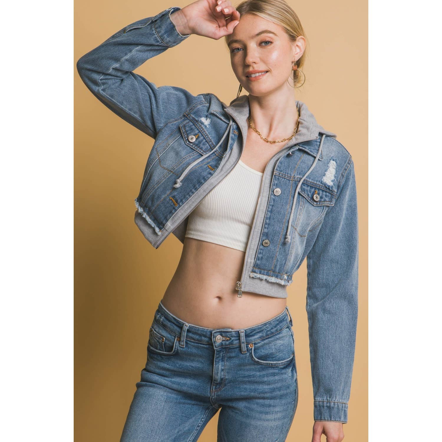 Apolline – Großhandel Jacke – Damen – Kurz geschnittene Jeansjacke11