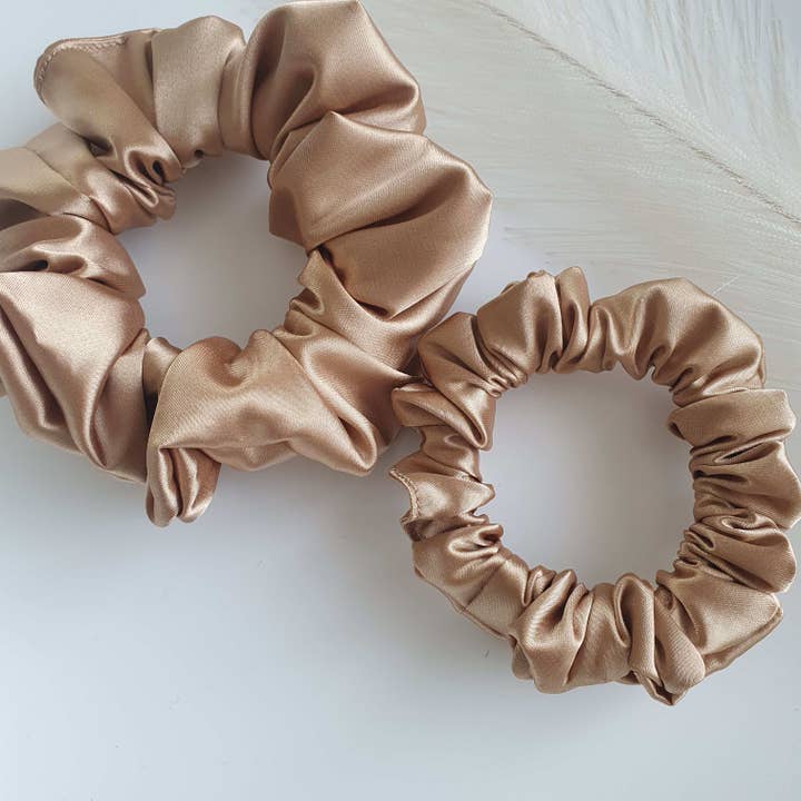 MlleChouChou - Wholesale Scrunchie - Women's - Golden Satin Scrunchie3