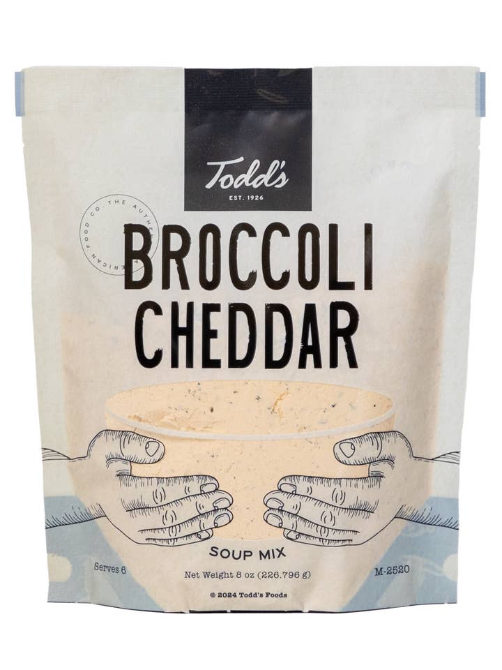 Todd's Broccoli Cheddar Soup Mix (8 oz) Pouch for wholesale by Todd's Premium Foods