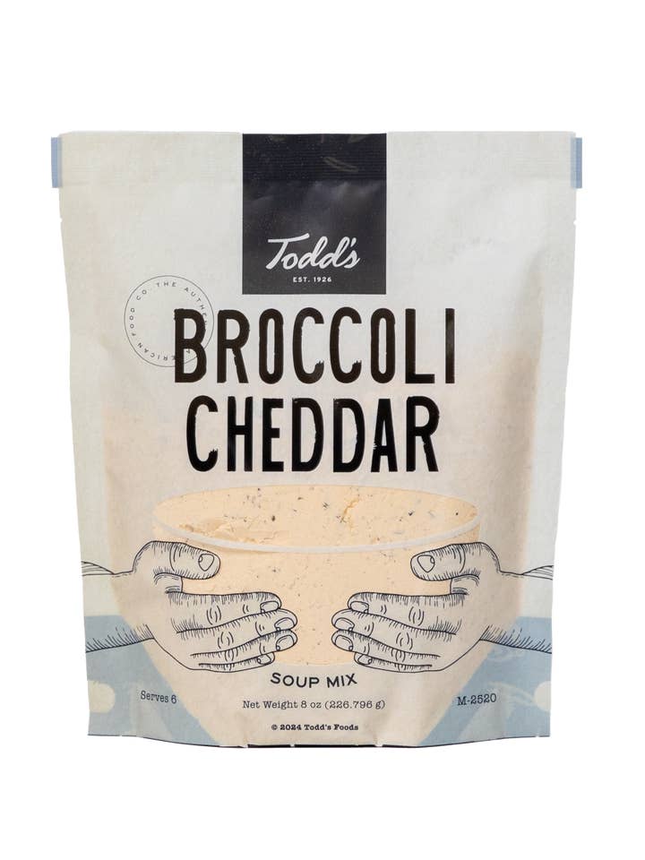 Todd's Broccoli Cheddar Soup Mix (8 oz) Pouch for wholesale by Todd's Premium Foods