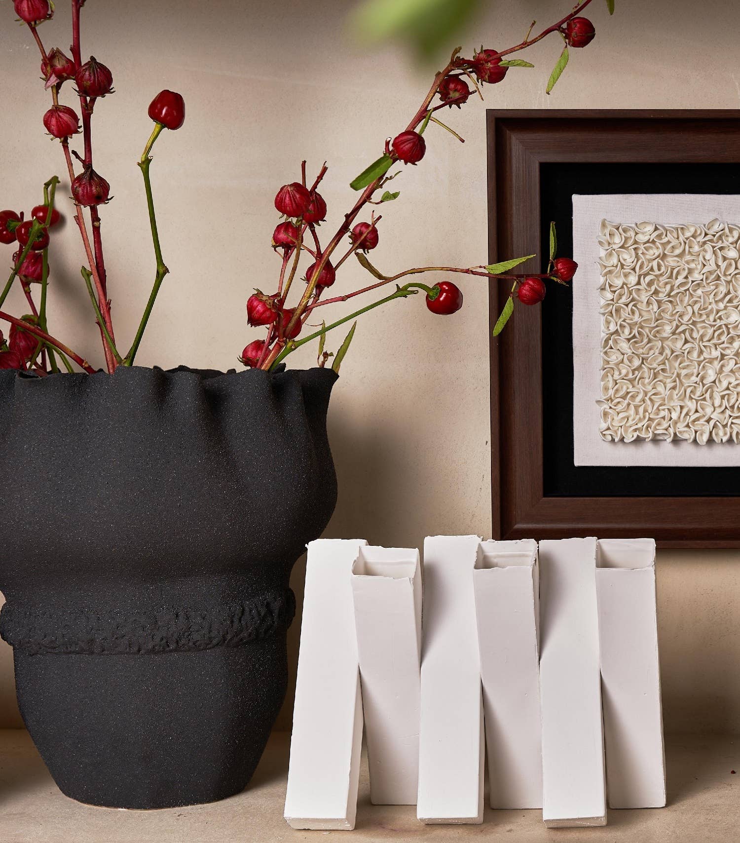 White Matte 3D Printed Ceramic Vase - White for wholesale on Faire1