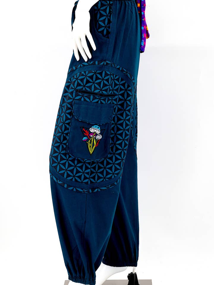 Himalaya Handmade - Wholesale Pants - Women's - Cotton Hippie Handmade Harem Mushroom Embroidered Bohemian Pants20