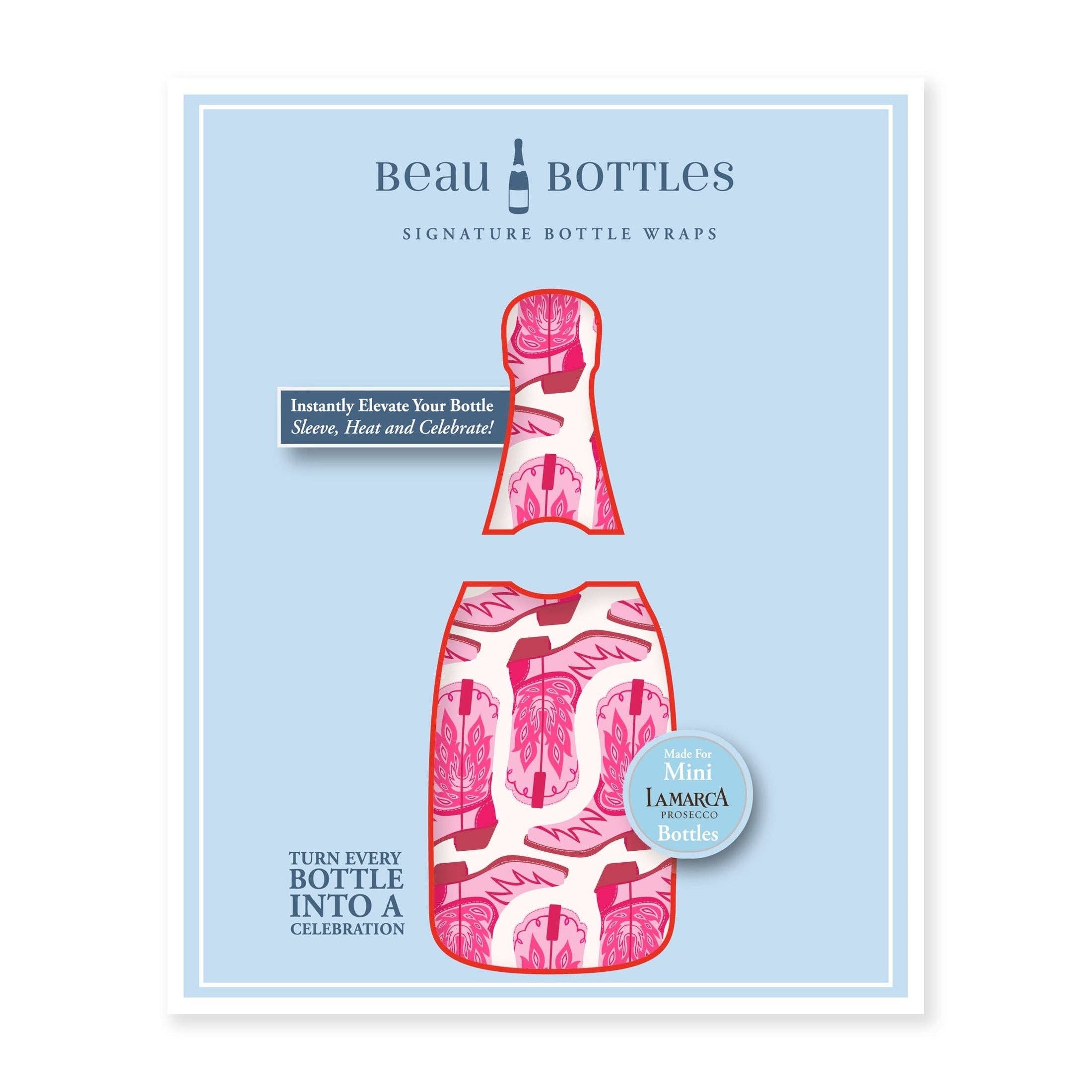 Beau Bottles - Wholesale Wine Gift Bag - Beau Bottles Cowgirl - MINI Prosecco Collection - Six Pack5