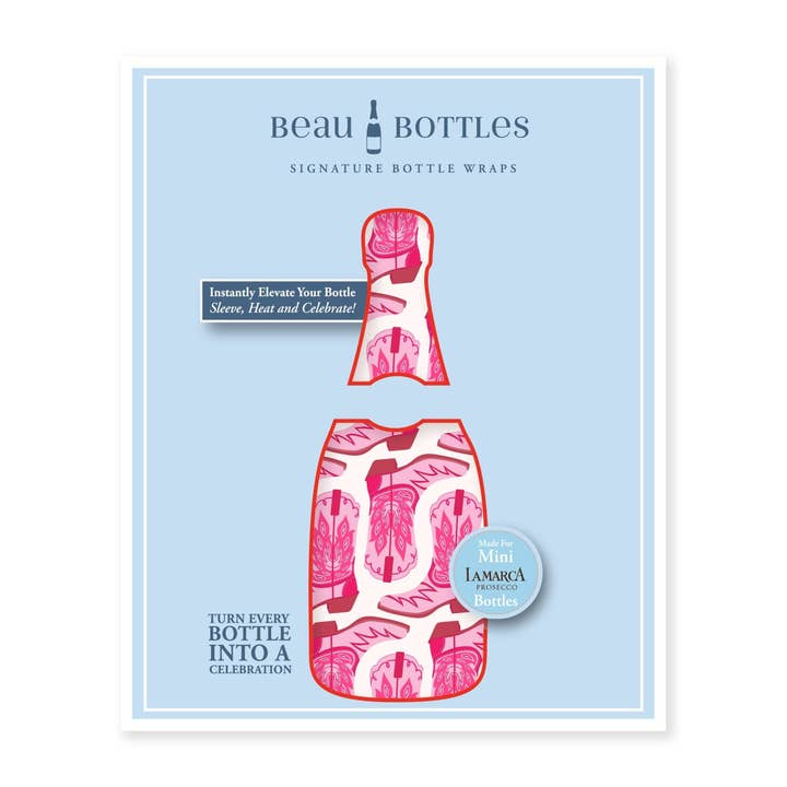 Beau Bottles - Wholesale Wine Gift Bag - Beau Bottles Cowgirl - MINI Prosecco Collection - Six Pack5