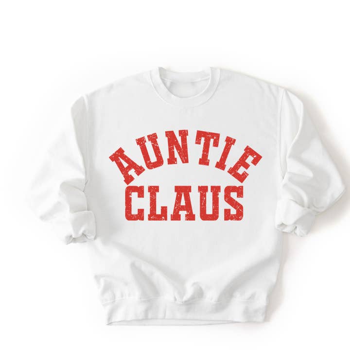 Auntie Claus Varsity Sweatshirt for wholesale by SBG Co.