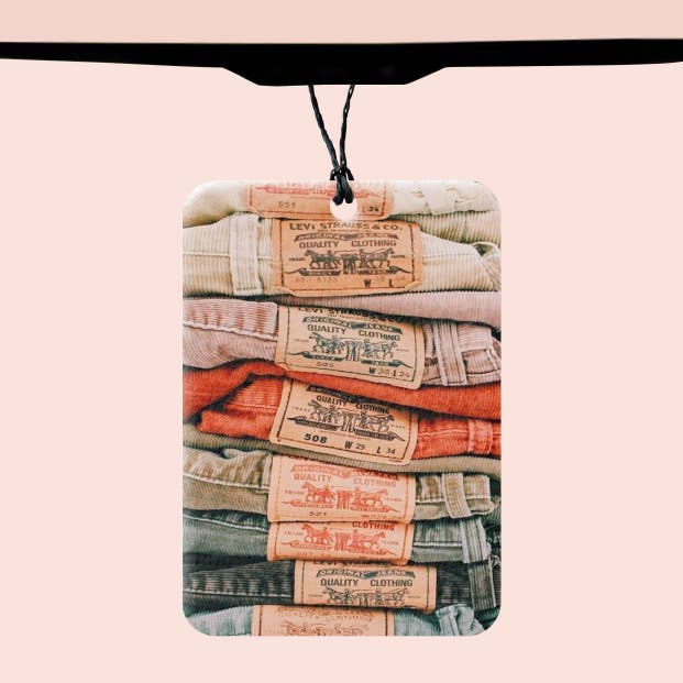 Deodorante in feltro per auto jeans per la vendita all'ingrosso da parte di Texas Petunias Boutique