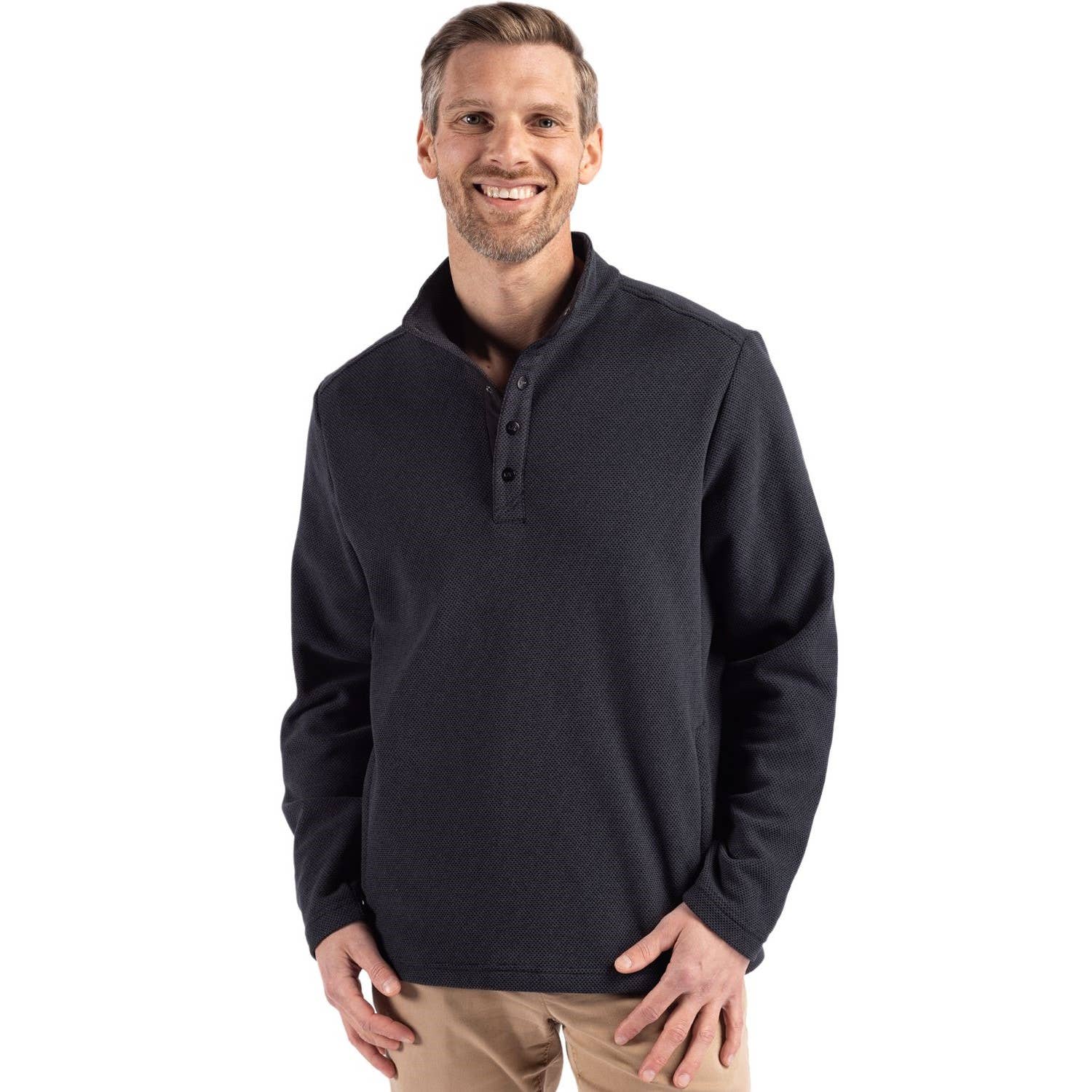 Cutter & Buck - Wholesale Jacket - Men's - Cutter & Buck Hunts Point Eco Mens Snap Pullover0