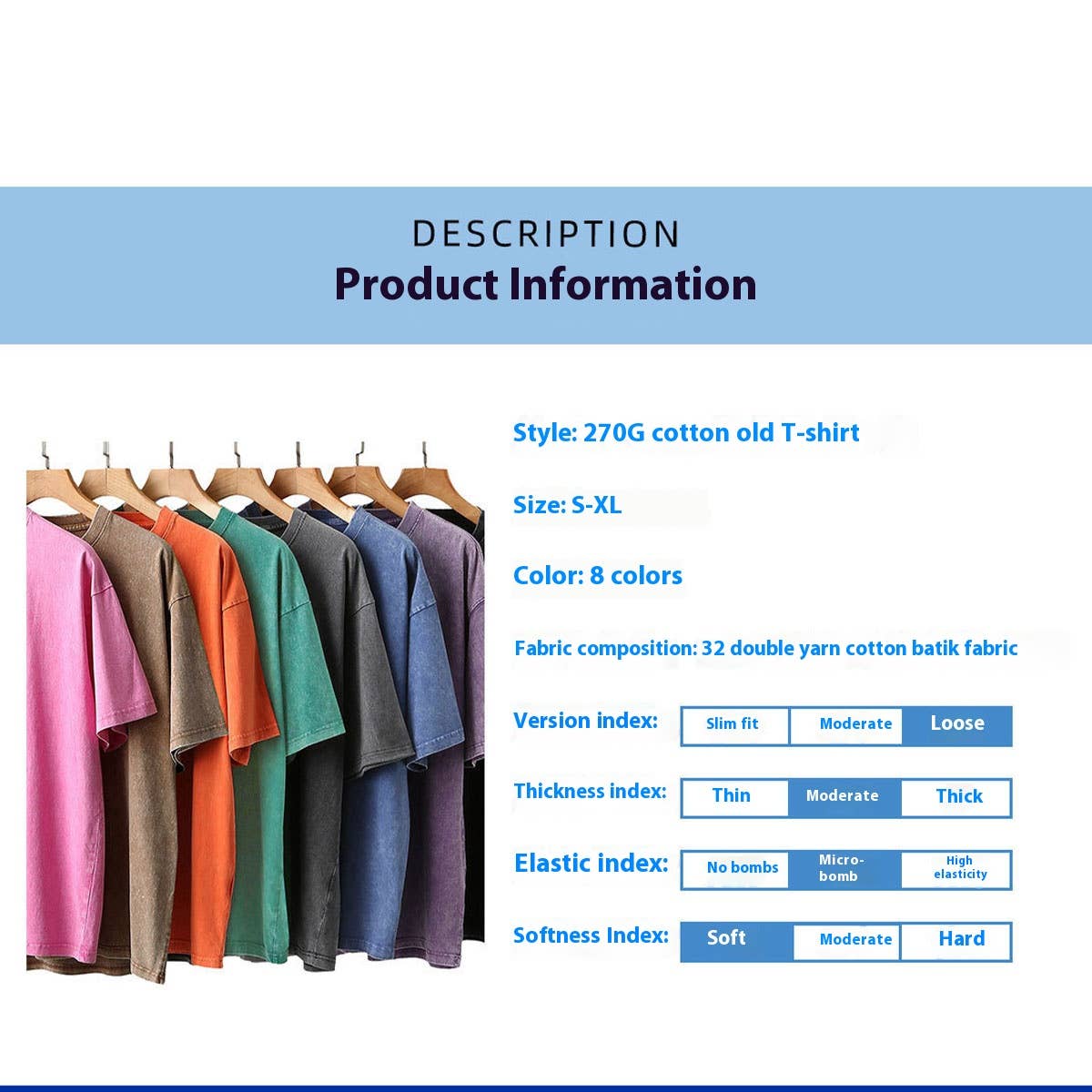 ACCITY - Wholesale T-Shirt - Unisex - 270g Heavyweight Wax-Dyed Vintage Cotton T-Shirt–Custom Logo14