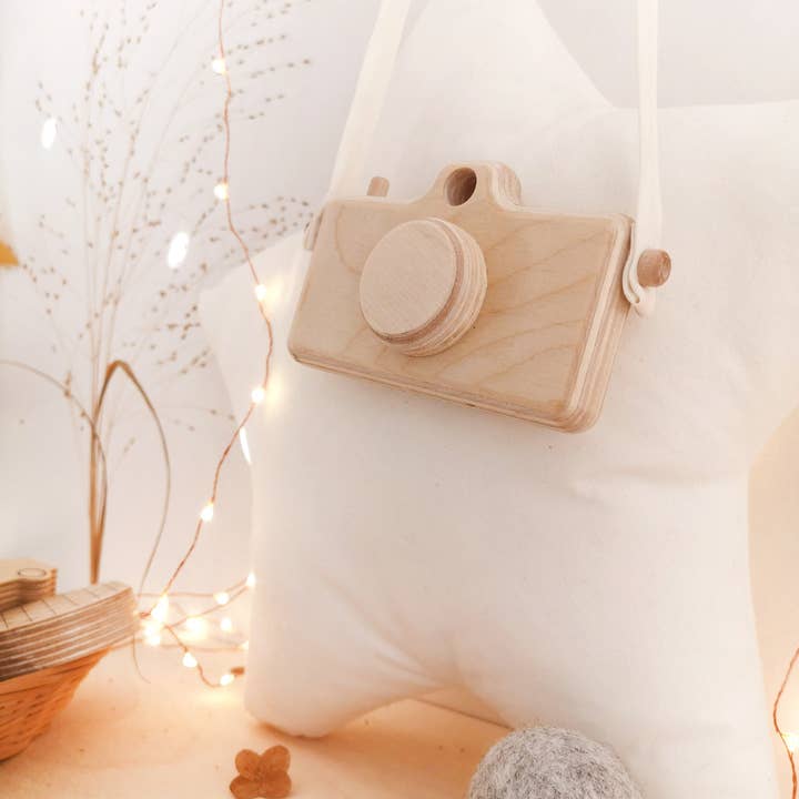 The Butter Flying - Wholesale Wood Toy - Kids - Handmade Wooden Camera Toy for Toddlers 6