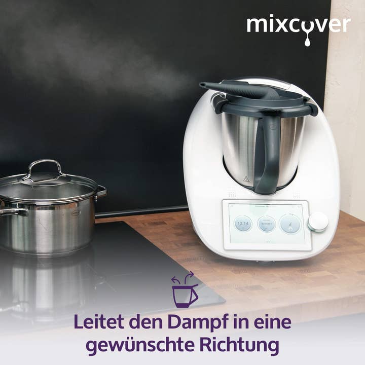 Mixcover GmbH - Wholesale Kitchen Tool/Gadget - Mixcover Steamy water vapor arrester steam attachment fume hood furniture protection steam pipe made of silicone compatible with Thermomix TM6 TM5 TM31 Monsieur Cuisine Connect Monsieur Cuisine Smart1