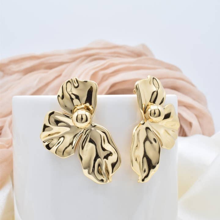 Stainless steel earrings - BO100400OR for wholesale by Kapyco