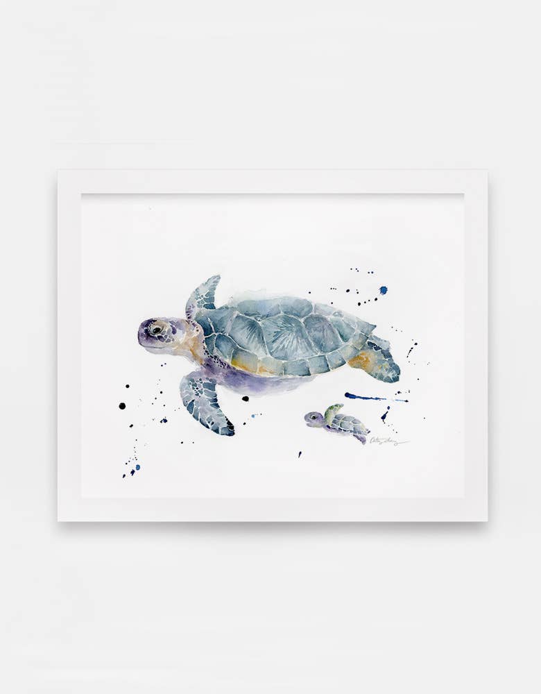 Easy Sunday Club - Wholesale Art Print - Sea Turtles Swim Along Art Print2