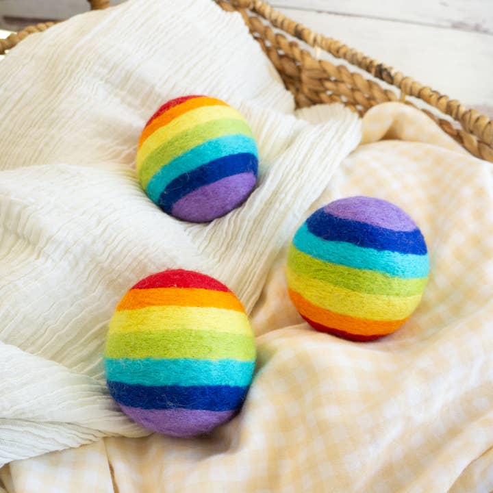 Friendsheep - Wholesale Dryer Balls - Rainbow Eco Wool Dryer Balls - Set of 3 - Pride3