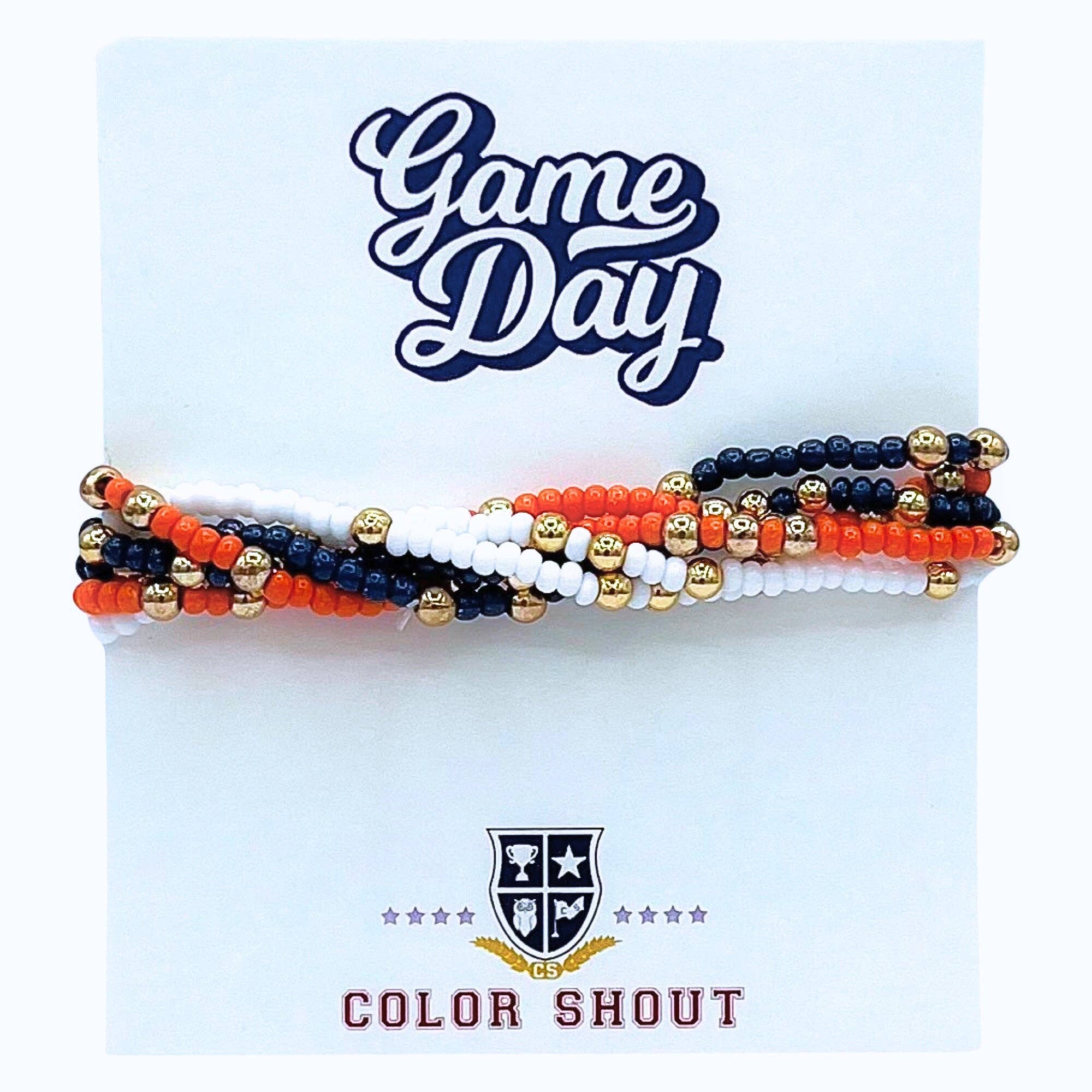 Color Shout - Wholesale Jewelry Set - Game Day Team Colors: Set of 6 Stretch Bracelets27