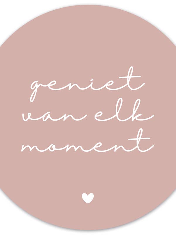Muurcirkel geniet van elk moment roze for wholesale by Label2X B.V.