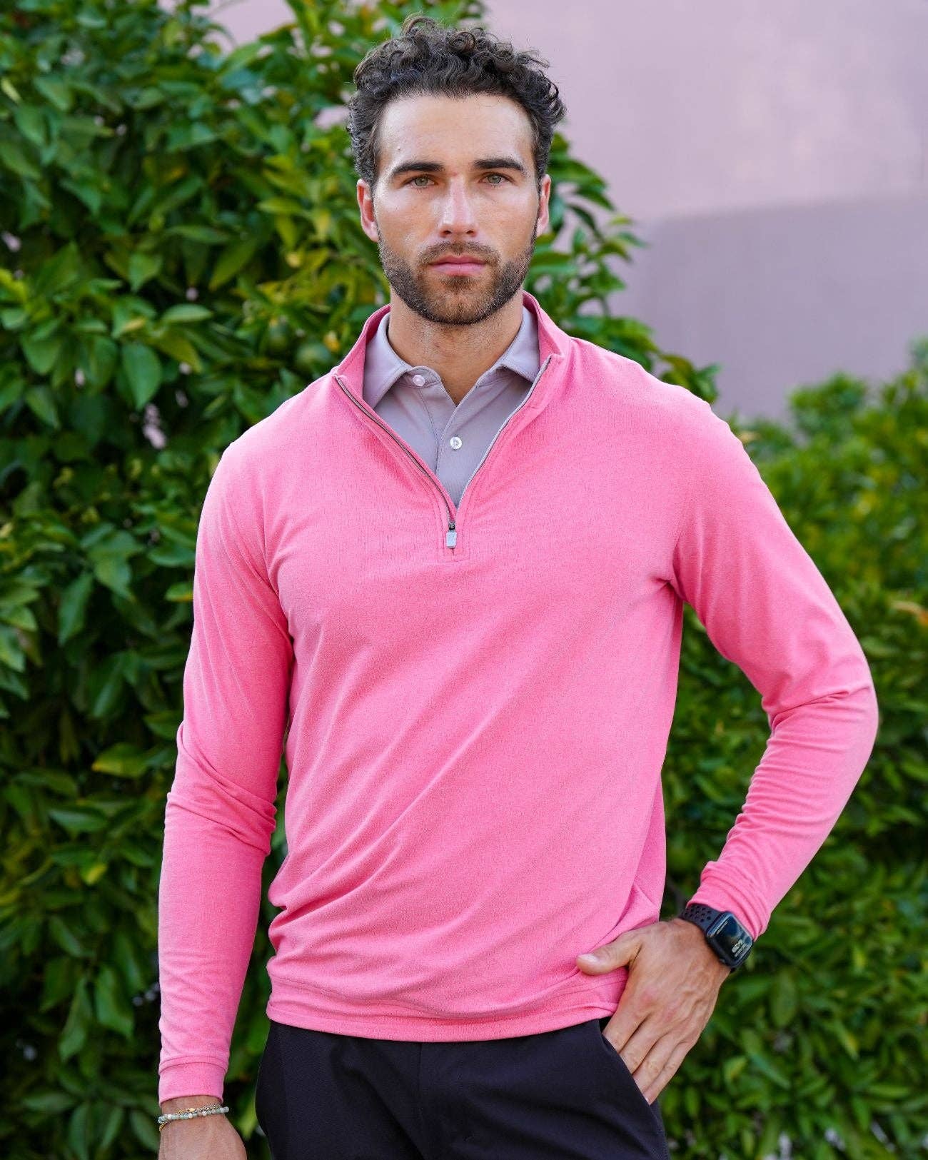 USA Palm – Polo - Homem por atacado – Fecho de 1/4 Mesclado100