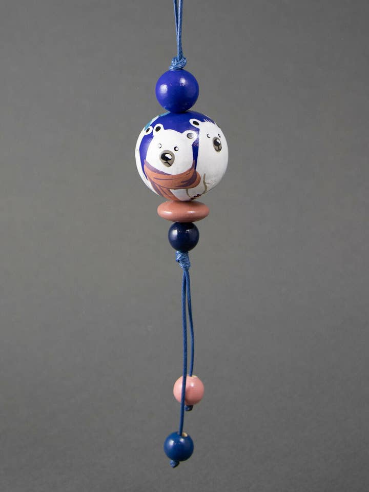 Winter Bear Beaded Pendant 2 for wholesale by Gannwood