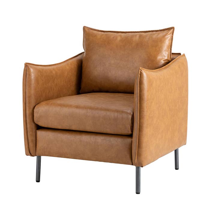 Karat Home - Wholesale Chair - Georges Vegan Leather Armchair