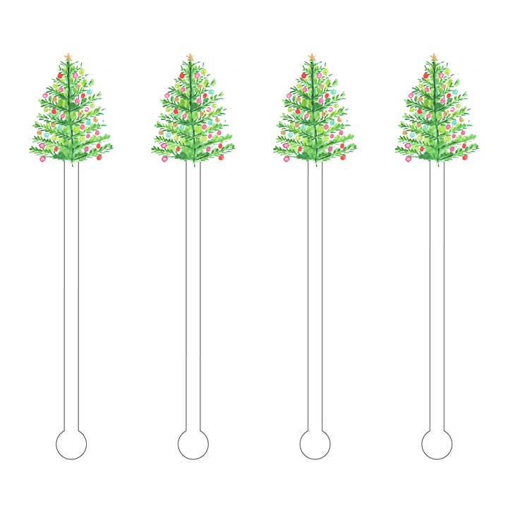 ASXEH MERRY MERRY XMAS TREE ACRYLIC STIR STICKS for wholesale by XO ACRYLICS | ACRYLIC STICKS