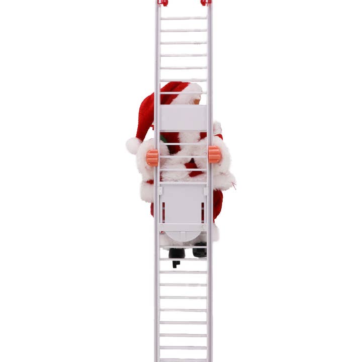 AS SHOWN Santa Claus Ladder Climbing Music Ornament for wholesale on Faire3