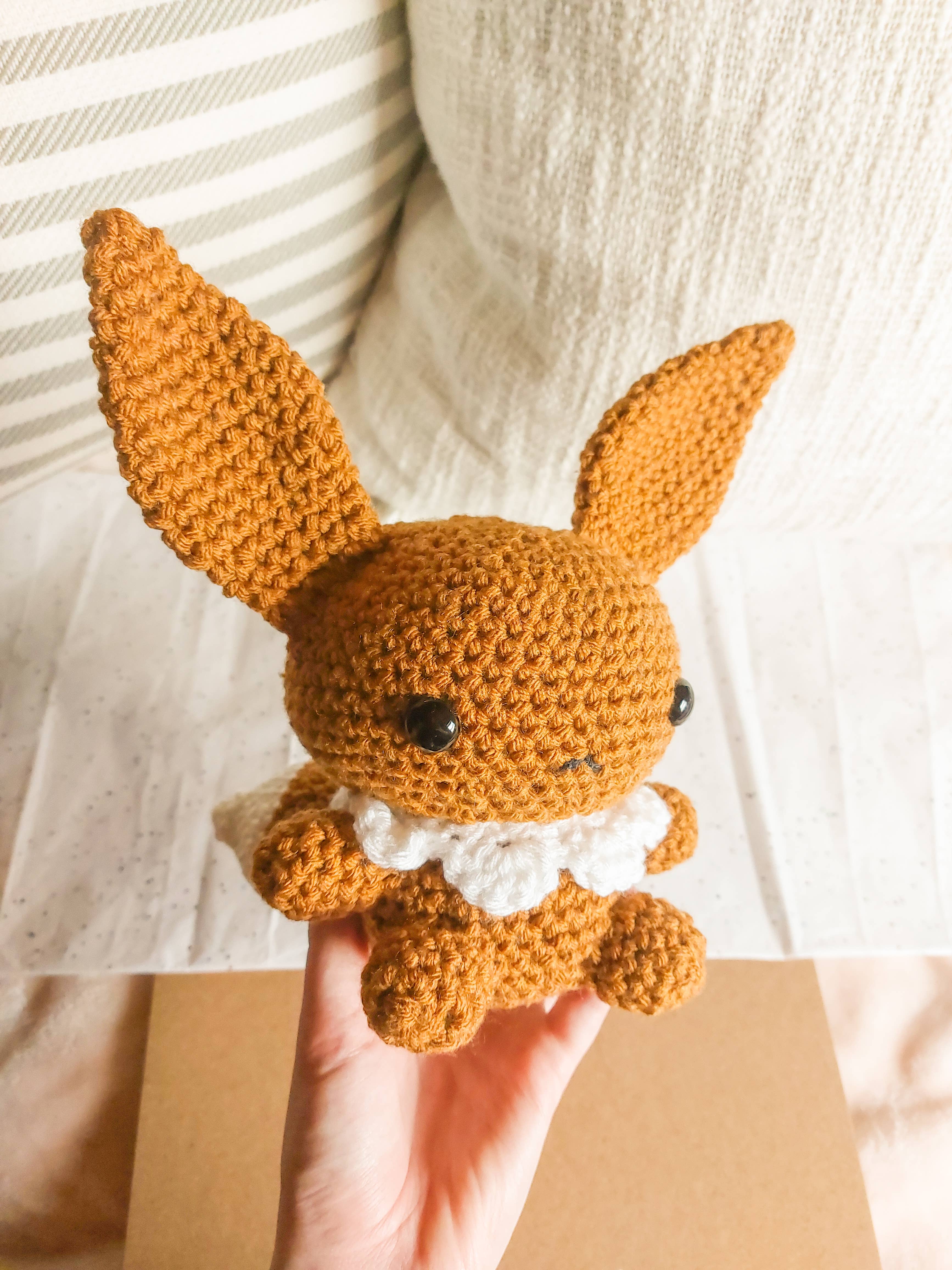 Skys Emporium - Wholesale Stuffed/plush toy – Kids & baby - Crochet Eevee Plushie, Handmade Pokemon Plushy0