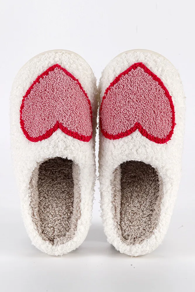 Comely Fashion - Wholesale Slippers - Women's - Heart Fleece Warm Soft Home Slipper 0